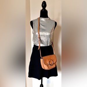 Banana Republic tan crossbody bag